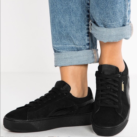 puma platform vikky black